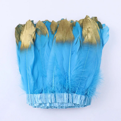 Veleprodaja Zlatno Srebrno guščje perje Obrub resama Ukrasi vjenčanica Perje za rukotvorine Traka od guščijeg perja Diy dodaci