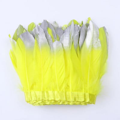 Veleprodaja Zlatno Srebrno guščje perje Obrub resama Ukrasi vjenčanica Perje za rukotvorine Traka od guščijeg perja Diy dodaci