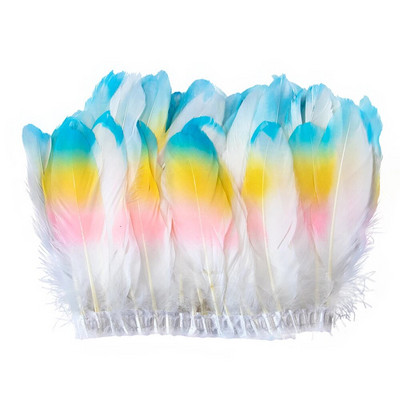 Veleprodaja Zlatno Srebrno guščje perje Obrub resama Ukrasi vjenčanica Perje za rukotvorine Traka od guščijeg perja Diy dodaci