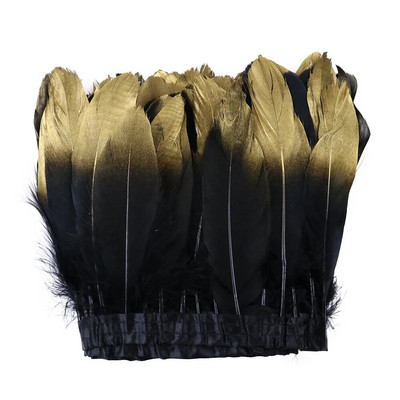 Veleprodaja Zlatno Srebrno guščje perje Obrub resama Ukrasi vjenčanica Perje za rukotvorine Traka od guščijeg perja Diy dodaci