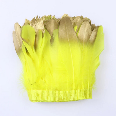 Veleprodaja Zlatno Srebrno guščje perje Obrub resama Ukrasi vjenčanica Perje za rukotvorine Traka od guščijeg perja Diy dodaci