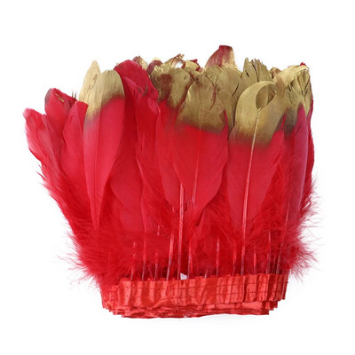 Veleprodaja Zlatno Srebrno guščje perje Obrub resama Ukrasi vjenčanica Perje za rukotvorine Traka od guščijeg perja Diy dodaci