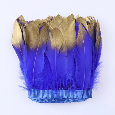 Veleprodaja Zlatno Srebrno guščje perje Obrub resama Ukrasi vjenčanica Perje za rukotvorine Traka od guščijeg perja Diy dodaci