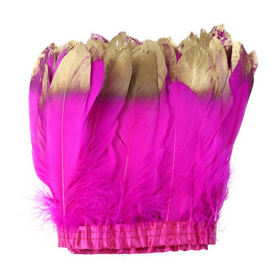 Veleprodaja Zlatno Srebrno guščje perje Obrub resama Ukrasi vjenčanica Perje za rukotvorine Traka od guščijeg perja Diy dodaci