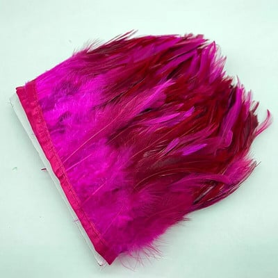 Panglică cu pene de fazan colorate natural de 1M, cusut cu pene de Crăciun, îmbrăcăminte pentru petrecere, lucrat manual, artizanat de nuntă, decor plume