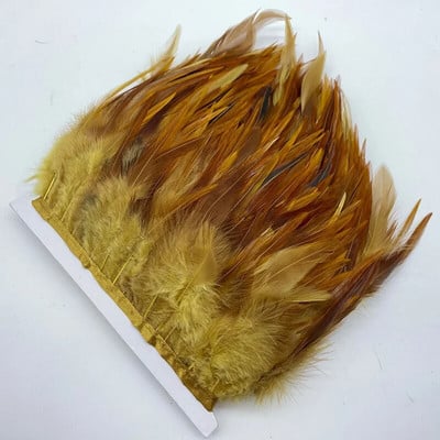 Panglică cu pene de fazan colorate natural de 1M, cusut cu pene de Crăciun, îmbrăcăminte pentru petrecere, lucrat manual, artizanat de nuntă, decor plume