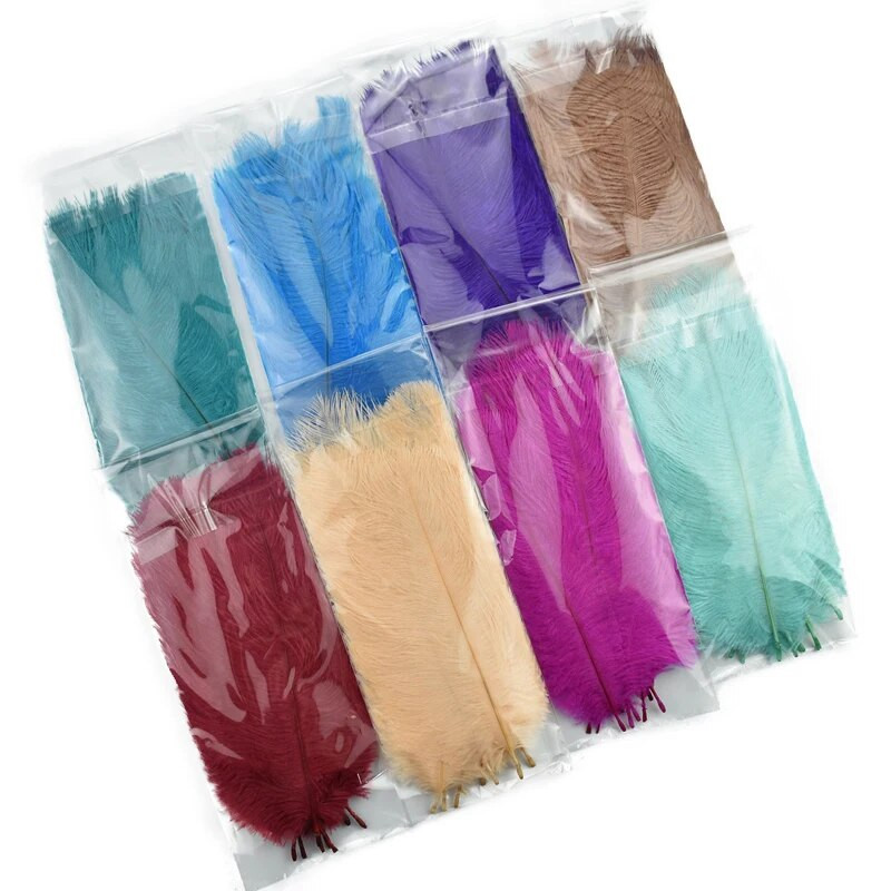 10 tk jaanalinnusulgi näputööks 15-20cm 6-8" valge jaanalinnusulgi DIY käsitöö karnevali pulmatarvikud kaunistus