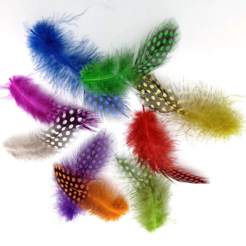 100 vnt/part Natūraliai dažytos perlinės vištos plunksnos Fazanas Viskas rankų darbo Egzotiški aksesuarai „Pasidaryk pats“ vakarėlio plaukų puošmena.