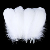 Pene de gâscă albă de 10-15 cm pentru meșteșuguri, plutire moale, pene de lebădă, fabricare de bijuterii, accesorii de nuntă, decorare, artizanat, penne