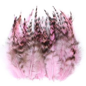 50 τμχ/τσάντα Φυσικό φτερό φασιανού για χειροτεχνία Grizzly Rooster Saddle Fly που δένει φτερά Κοσμήματα Dreamcather Σκουλαρίκι Αξεσουάρ