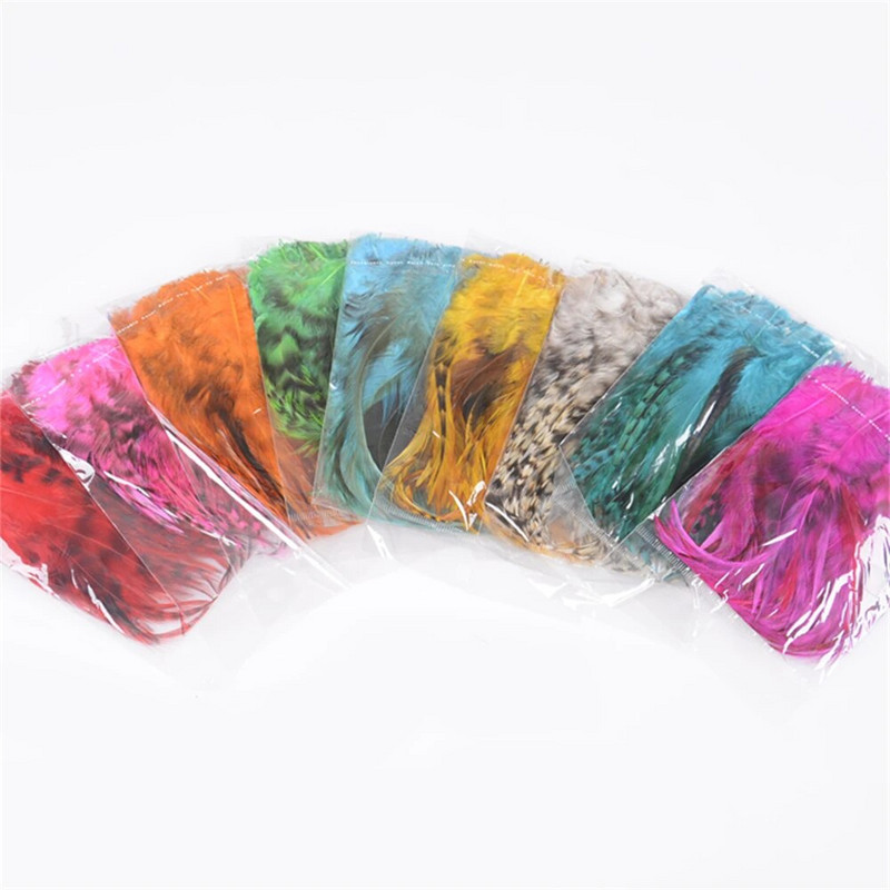 50vnt./Maišelis Natūralios fazano plunksnos amatams Grizzly Rooster balno musės rišimo plunksnos papuošalai Dreamcather auskarų priedas