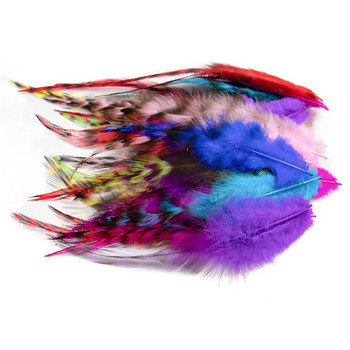 50 ΤΕΜ Φυσικά φτερά κόκορα Φτερά φασιανού 10-15 cm για DIY Fly Δέσιμο Υλικά Αξεσουάρ Χειροτεχνία Πλούσια Διακόσμηση