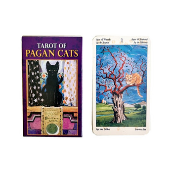 Cats Pagan Cat 10,7x6,3 Μέγεθος Oracle Cards Tarot Party Προσωπική ψυχαγωγία Οδηγός ανάγνωσης Επιτραπέζιο παιχνίδι με κάρτες