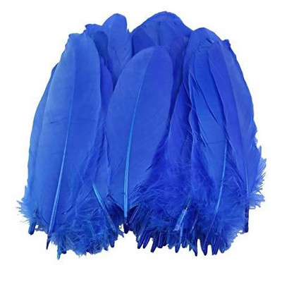 50Pcs Естествени гъши пера Plume Craft DIY Royal Blue Feather Wedding Party Plumas Декоративни аксесоари за изработка на бижута 13-18CM