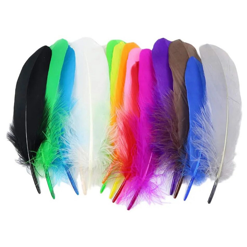 50 tk Naturaalsed hanesuled Plume Craft DIY Royal Blue Feather Pulmapidu Plumas Ehted Valmistamine Dekoratsioonitarvikud 13-18CM