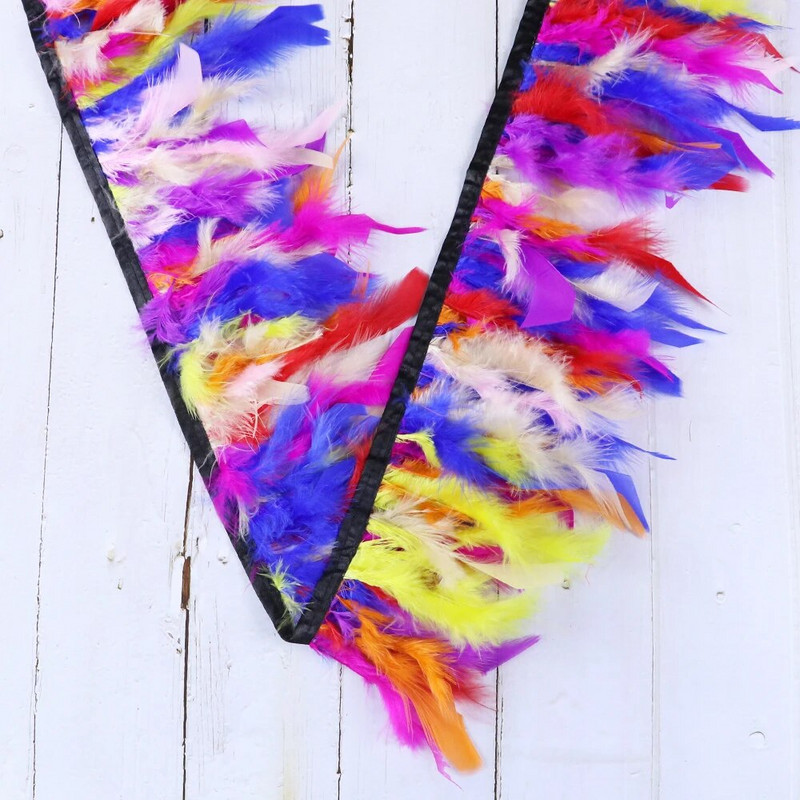 1 metar Dvobojna vrpca s ukrasima od purećeg perja 10-15 CM Ukrasna vrpca za vjenčanicu Odjeća Šivanje Rukotvorine Perjanice