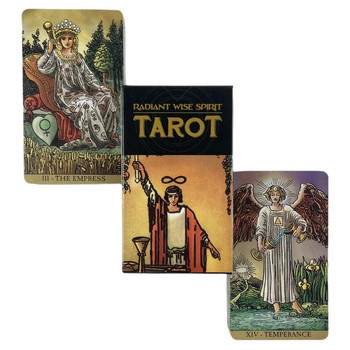 Radiant Wise Spirit Cards Tarot A 78 Rider Deck Oracle English Visions Divination Edition Borad Παίζοντας Παιχνίδια