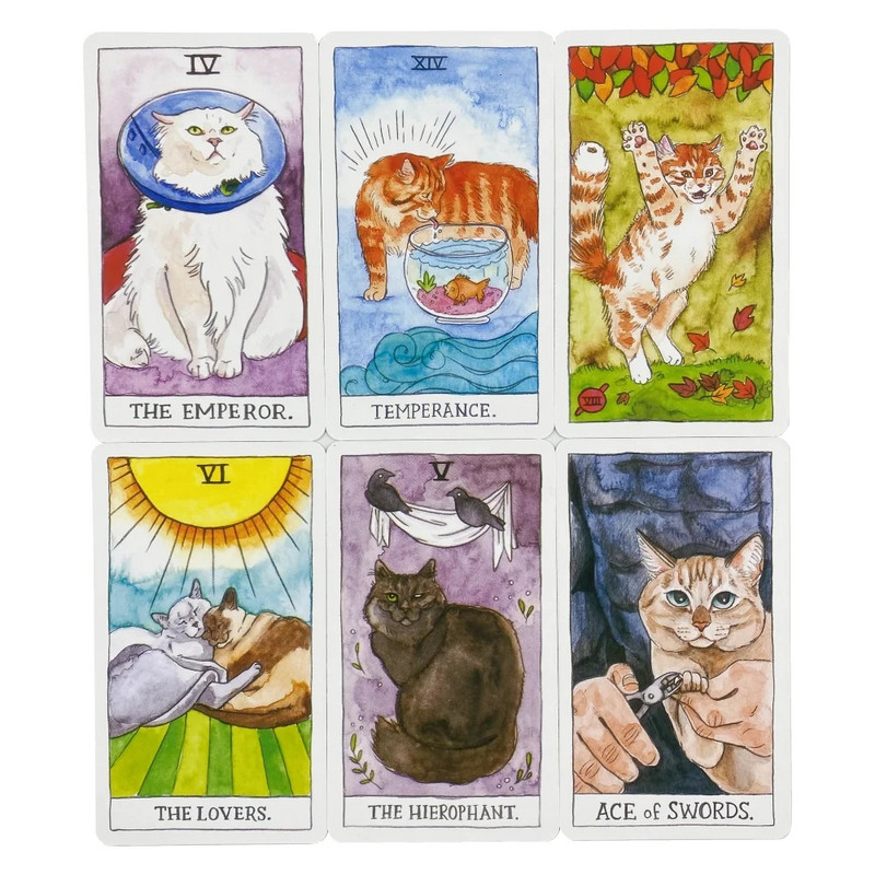 Slatka mačka Tarot karte A 78 špila Oracle English Visions Divination Edition Borad Igranje igara