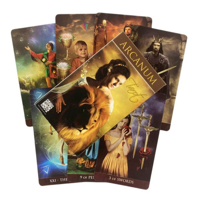 Arcanum Tarot kāršu zīlēšanas klājs angļu valodas versiju izdevums Oracle galda spēle ballītei