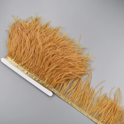 Panglică cu pene de struț pe bandă de 10-15 cm, 4-6" lungă, cu pene albe, decorațiuni pentru haine, decorațiuni de flecos