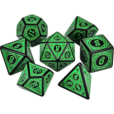 7 tk/komplekt DND täringud D4~D20 mitmepoolsed mitmetahulised servad Dungeoni ja Dragoni lauamängu matemaatika lauaarvuti RPG D&D tarvikute jaoks