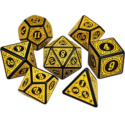 7 tk/komplekt DND täringud D4~D20 mitmepoolsed mitmetahulised servad Dungeoni ja Dragoni lauamängu matemaatika lauaarvuti RPG D&D tarvikute jaoks