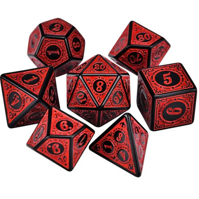 7 tk/komplekt DND täringud D4~D20 mitmepoolsed mitmetahulised servad Dungeoni ja Dragoni lauamängu matemaatika lauaarvuti RPG D&D tarvikute jaoks