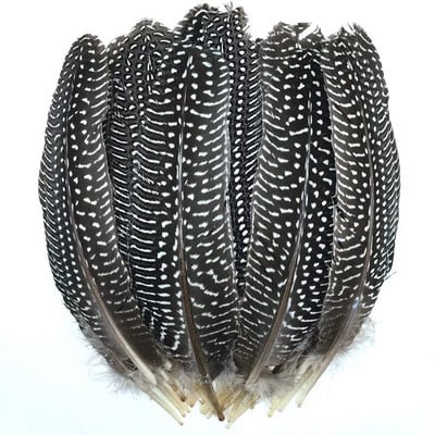10/20pcs wing natural pheasant feathers spotted Guinea fowl pluma diy marabou feathers for crafts needlework decor plumes17-22cm