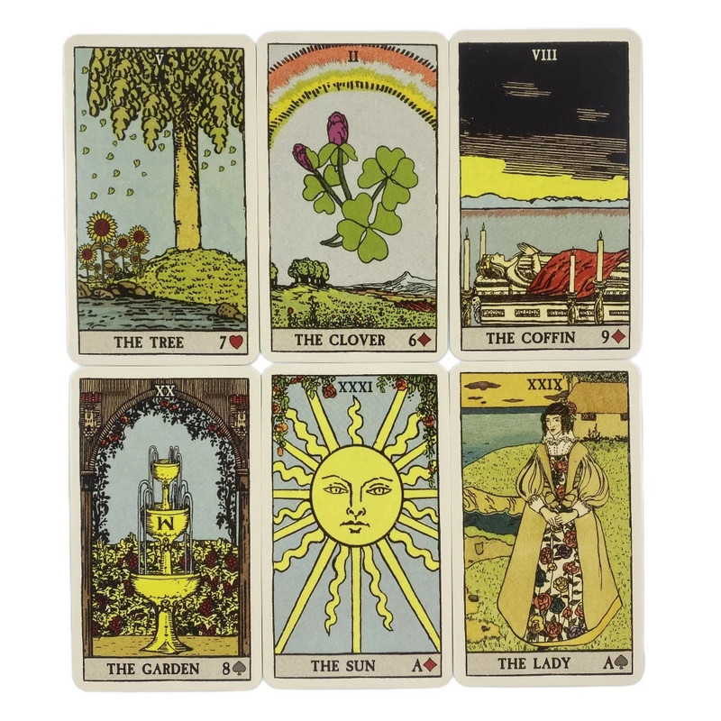 Pixie hämmastavad lenormandi kaardid 36 ingliskeelse saatuse ennustamise kaardiga Boradi mängud