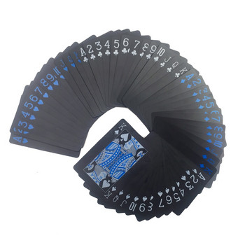 54 τμχ Ποιοτικό αδιάβροχο PVC πλαστικό σετ καρτών παιχνιδιών Μαύρο κόκκινο μαγικό κουτί σε συσκευασία πλαστικό Παίζοντας Classic Magic Tricks