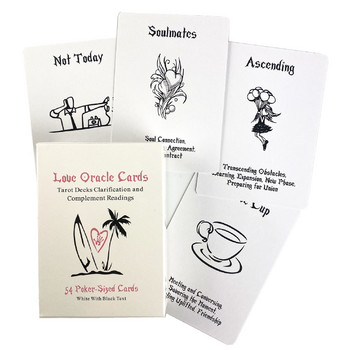Island Time Love Oracle Карти Черни карти Таро Гадаене Настолна игра Парти колода