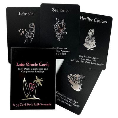 Saarte aeg Love Oracle Cards Mustad Taro kaardid Ennustamise lauamängu Peotekk