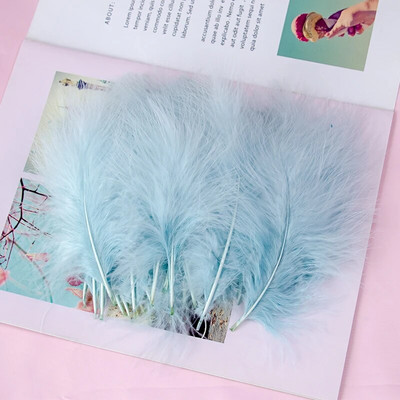 Pene de curcan de înaltă calitate, 50 buc/pungă, pufoase și moi, penne vopsite, bijuterii DIY, accesorii decorative, decorare, meșteșuguri