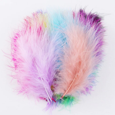 Pene de curcan de înaltă calitate, 50 buc/pungă, pufoase și moi, penne vopsite, bijuterii DIY, accesorii decorative, decorare, meșteșuguri
