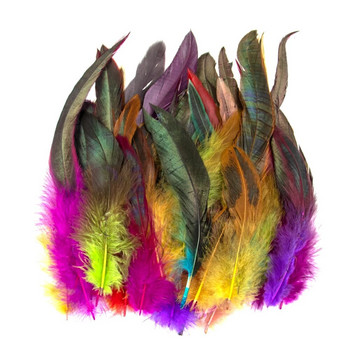 50 τμχ Φυσικά Φτερά κόκορα/Κοτόπουλου 13-18cm για Γάμο Diy Κοσμήματα Κατασκευή Αποκριάτικων Διακοσμητικών Αξεσουάρ Plumes Crafts