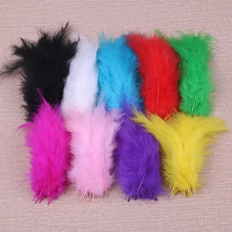 Spalvingos kalakutienos plunksnos 10-15 cm Vestuvių vakarėlio plunksnos Dekoro Dovana Vaikams Pasidaryk pats rankų darbo papuošalai Kūrybiški namų drabužių priedai