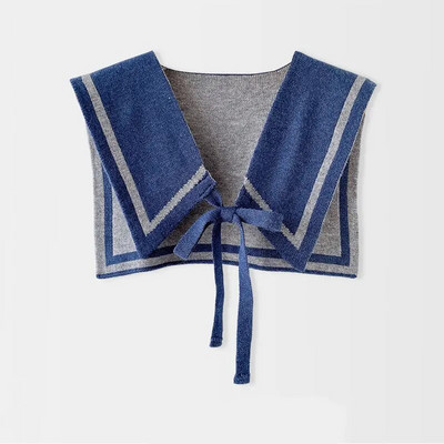 Eșarfă pentru femei, tricot din lână, îngroșă, jachetă exterioară, caldă, stil colegiu, bloc de culoare, vară, cu aer condiționat, pelerina de protecție a gâtului