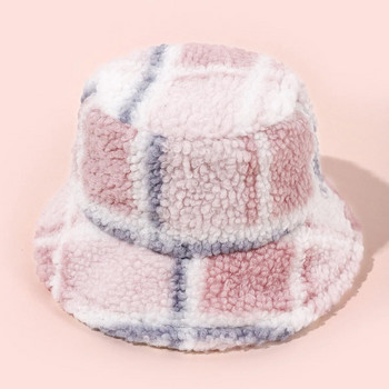 Καπέλο ψαρά νέο καπέλο χειμώνα ζεστό γυναικείο καπέλο μόδας κορεατικού στυλ με κυματιστό σχέδιο αρνιού μαλλί ψαρά καπέλο ψηλό