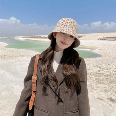 Kalamehemüts uus müts talvine soe naiste Korea stiilis moodne valamumüts lainelise mustriga kahepoolne lambavill kalamehemüts hig