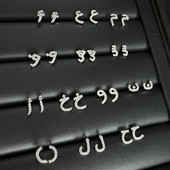Cercei cu scrisoare de dragoste arabă pentru femei Cercei cu zircon AAA placați cu argint 2023 Bijuterii estetice de lux Cadou Bijuterii iubite de soție