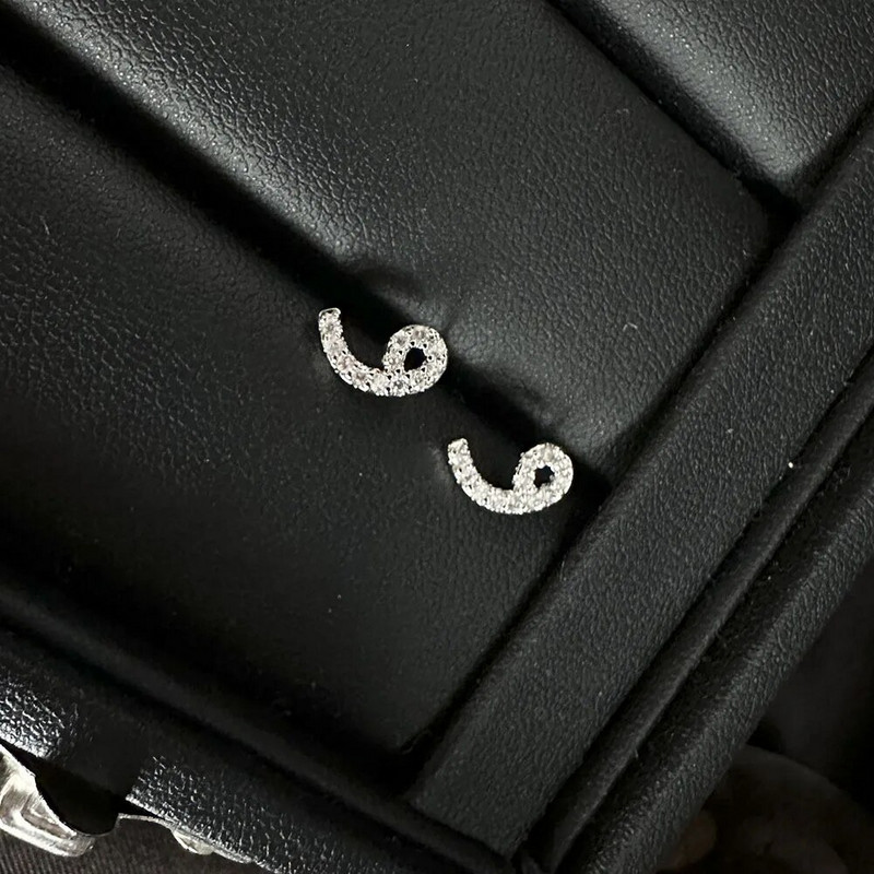 Arabiški meilės laiškų auskarai moterims, sidabruoti AAA cirkonio auskarai 2023 m. Prabangūs estetiniai papuošalai Dovana Žmonos Meilužės papuošalai