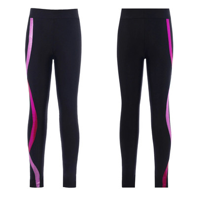 Модни детски панталони за йога за момичета Цветни раирани щампи Клинове за фигурно пързаляне Долнища на панталони Ежедневни еластични спортни тренировъчни панталони