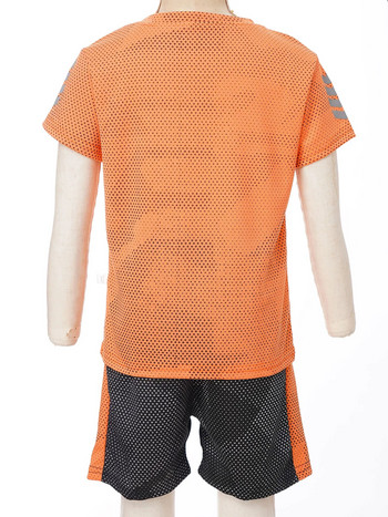 Παιδικό Σετ τρεξίματος για αγόρια Γρήγορη στέγνωμα αθλητική φόρμα κοντομάνικο μπλουζάκι Σορτάκι Σετ ποδοσφαίρου Μπάσκετ Προπόνηση Αθλητικά ρούχα