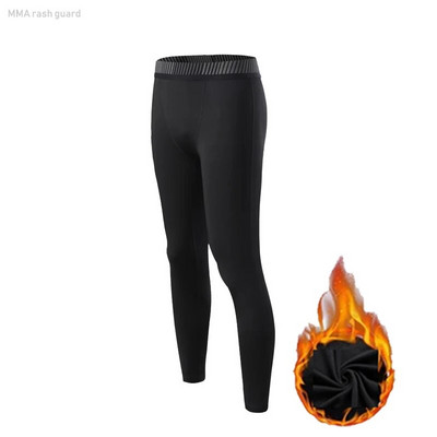 Gyerekek téli magas galléros sportfelső hosszú ujjú ingek kompressziós leggings férfi polár termál fehérnemű edzés második bőr