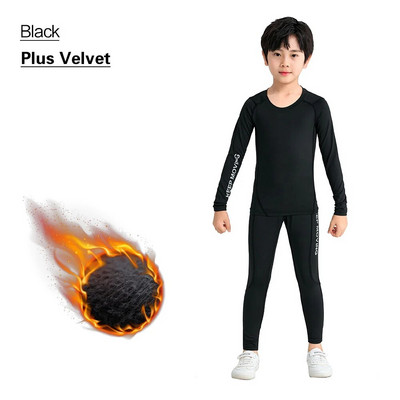 Детски анцуг за момче, Бързосъхнещо спортно облекло с компресия за бягане, баскетбол, фитнес, детско термо бельо