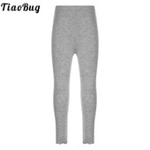 Детски момичета Едноцветни клинове с волани Ежедневни костюми Еластичен колан със средна талия Тесни панталони Основен слой Домашно облекло