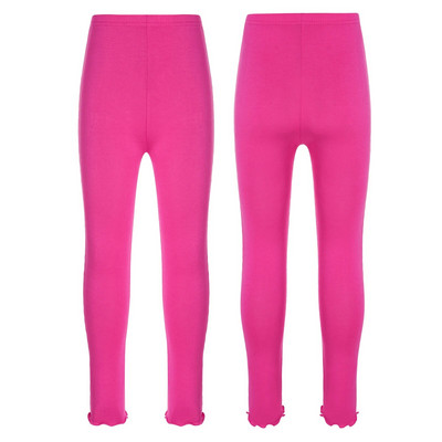 Детски момичета Едноцветни клинове с волани Ежедневни костюми Еластичен колан със средна талия Тесни панталони Основен слой Домашно облекло