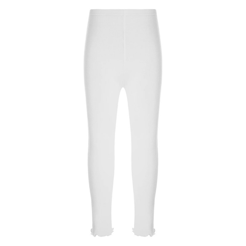 Детски момичета Едноцветни клинове с волани Ежедневни костюми Еластичен колан със средна талия Тесни панталони Основен слой Домашно облекло