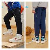 361 градуса детско облекло големи момчета зимни спортове плюшени и удебелени плетени спортни панталони удобни и меки спортни панталони