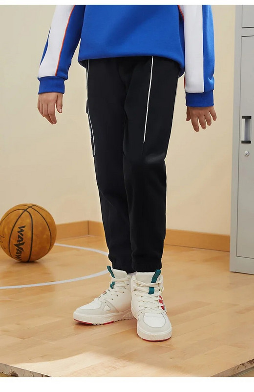 361 градуса детско облекло големи момчета зимни спортове плюшени и удебелени плетени спортни панталони удобни и меки спортни панталони